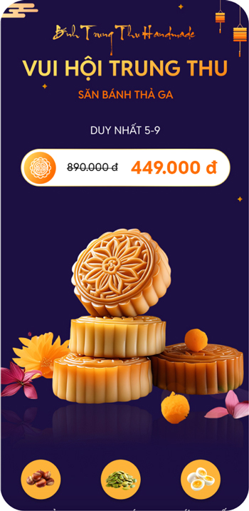 Chi tiết sản phẩm bánh trung thu được tạo từ shop one